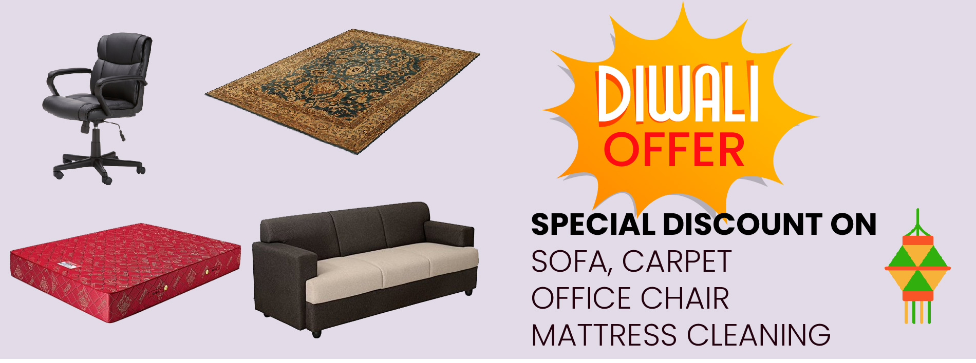 Sofa-Carpet-Office Chair-Mattress Cleaning